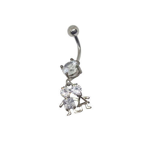 Piercing Ombelico con Brillantini Swarowsky (Certificato)